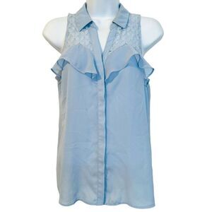 🔥4/$25 Candie’s Blue Sleeveless Blouse Women’s Size Medium